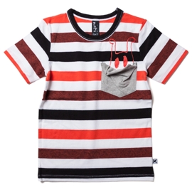 Minti S14 Spook Pocket Tee Orange Stripe